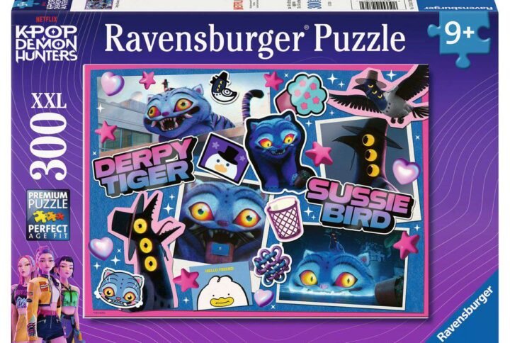 Ravensburger XXL dėlionė KPop Demon Hunters Derpy ir Sussie 300 detalių – dėžutė
